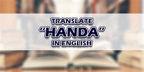 handa in English .